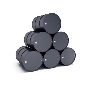 black oil barrels 3d render